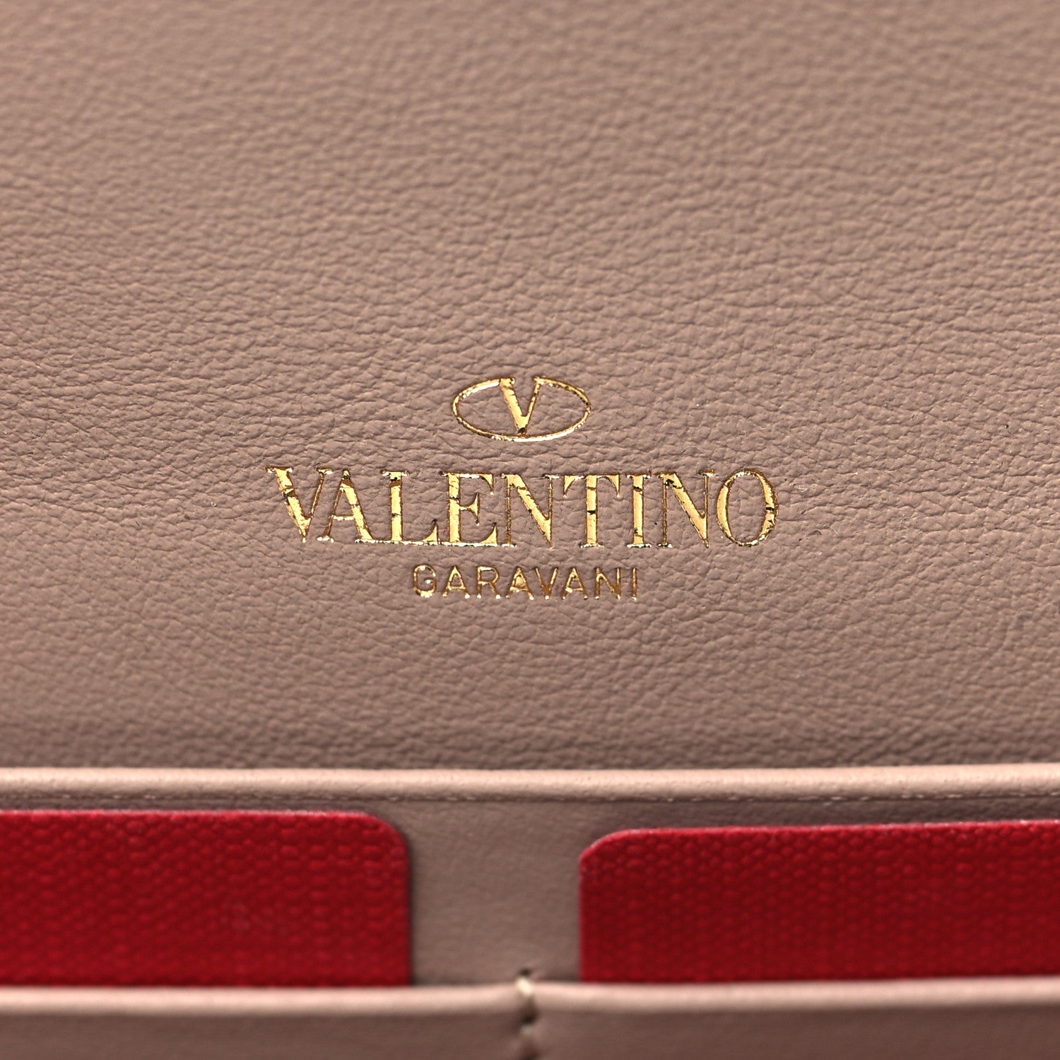 Valentino Garavani Vitello Rockstud Crossbody Wallet on Chain Poudre 6 of 10