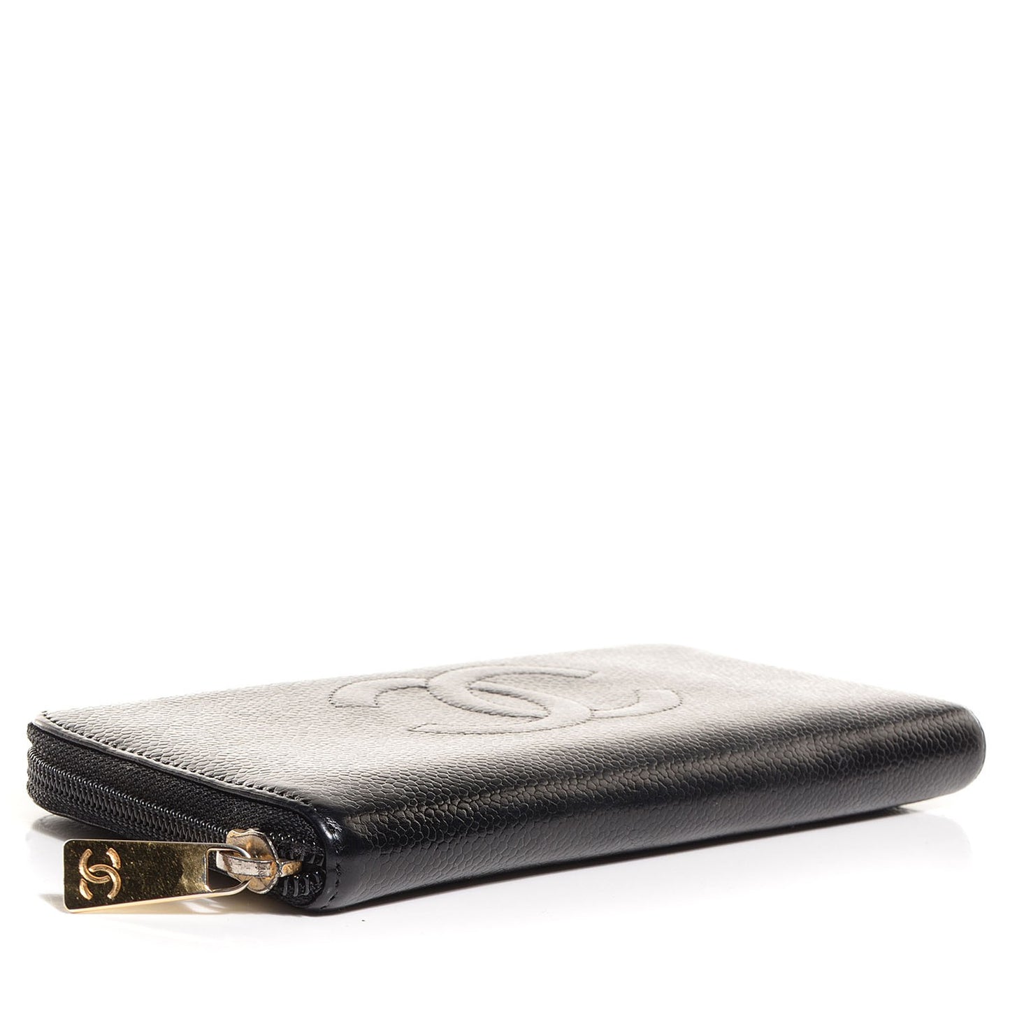 Caviar CC Zip Around Wallet Black