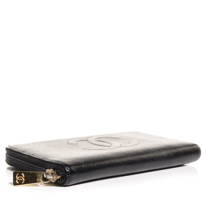 Chanel Caviar CC Zip Around Wallet Black 4 of 9