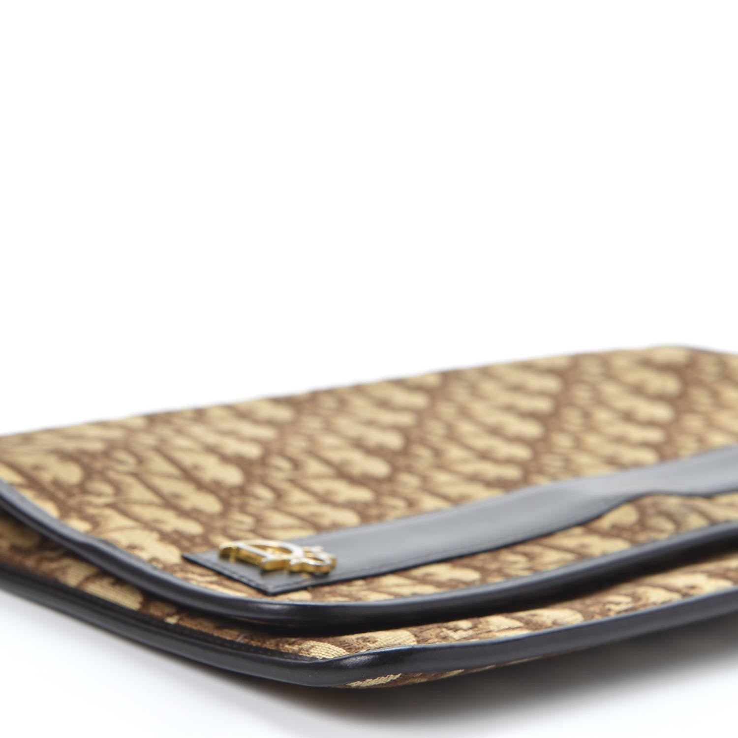 Christian Dior Monogram Flap Clutch Brown 5 of 8