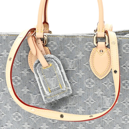 Louis Vuitton Monogram Denim Onthego MM Washed Gray 7 of 9