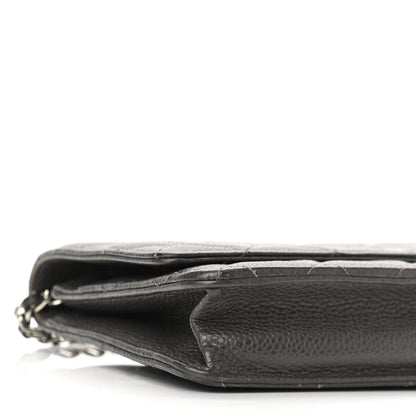 Chanel Caviar Quilted Wallet On Chain WOC Dark Grey 10 of 11