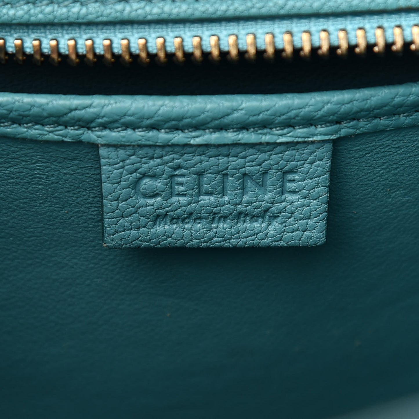 Drummed Calfskin Nano Luggage Celadon