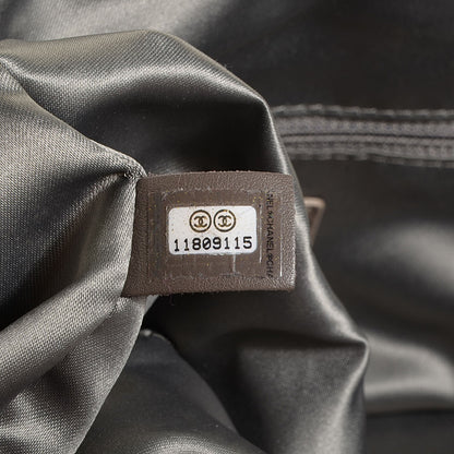 Chanel Distressed Lambskin Lady Braid Large Satchel Dark Grey 7 of 7