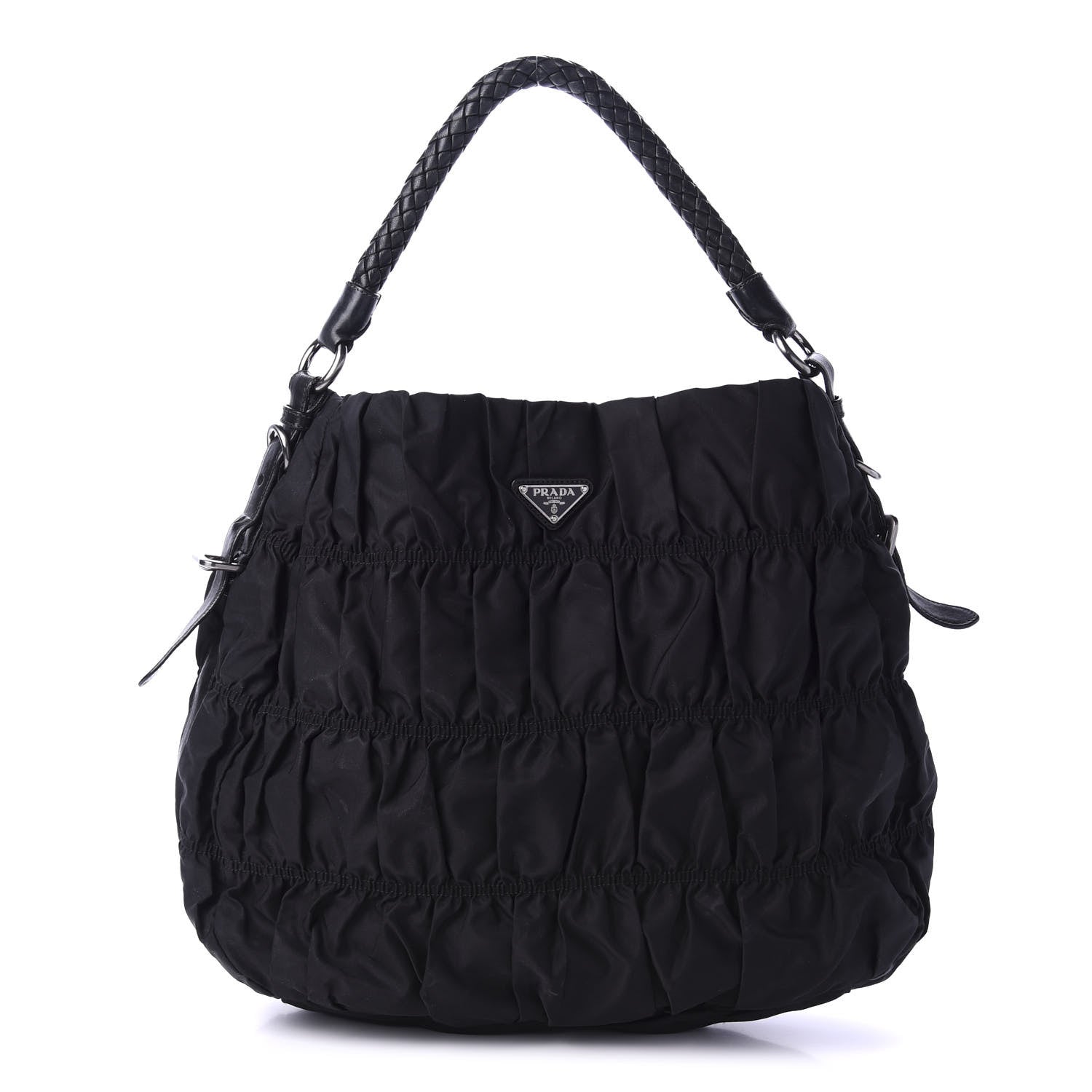 Prada Tessuto Nylon Gaufre Hobo Black 1 of 11