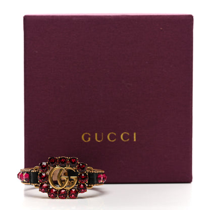 Gucci Calfskin Crystal Double G Bracelet Gold 7 of 7