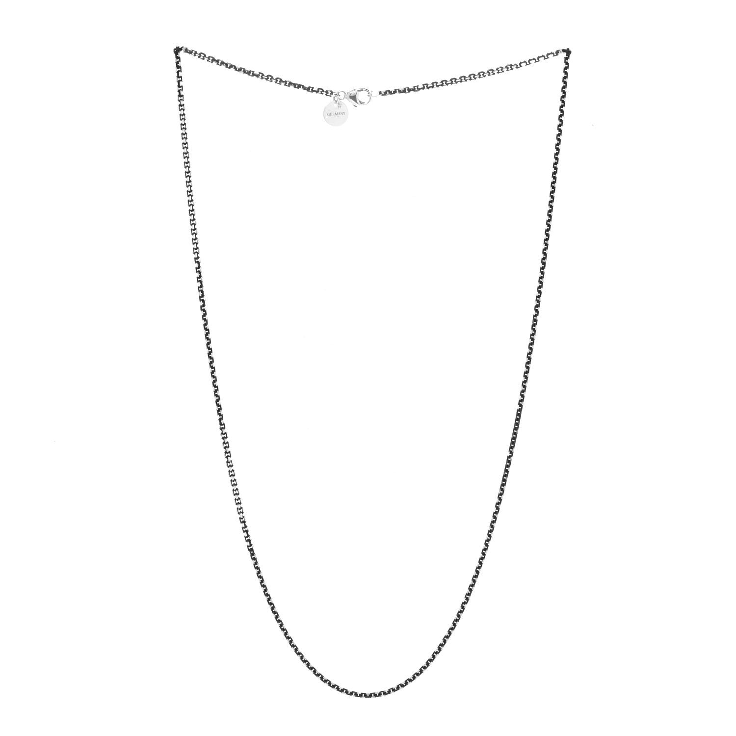Tiffany Sterling Silver Enamel 1.75mm Chain Necklace Black 18" 3 of 6