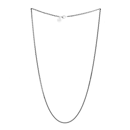 Tiffany Sterling Silver Enamel 1.75mm Chain Necklace Black 18" 3 of 6