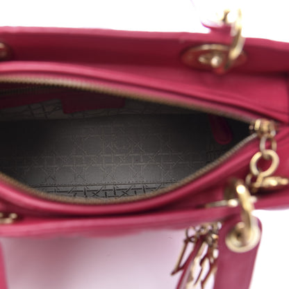 Christian Dior Lambskin Cannage Medium Lady Dior Pink 5 of 11