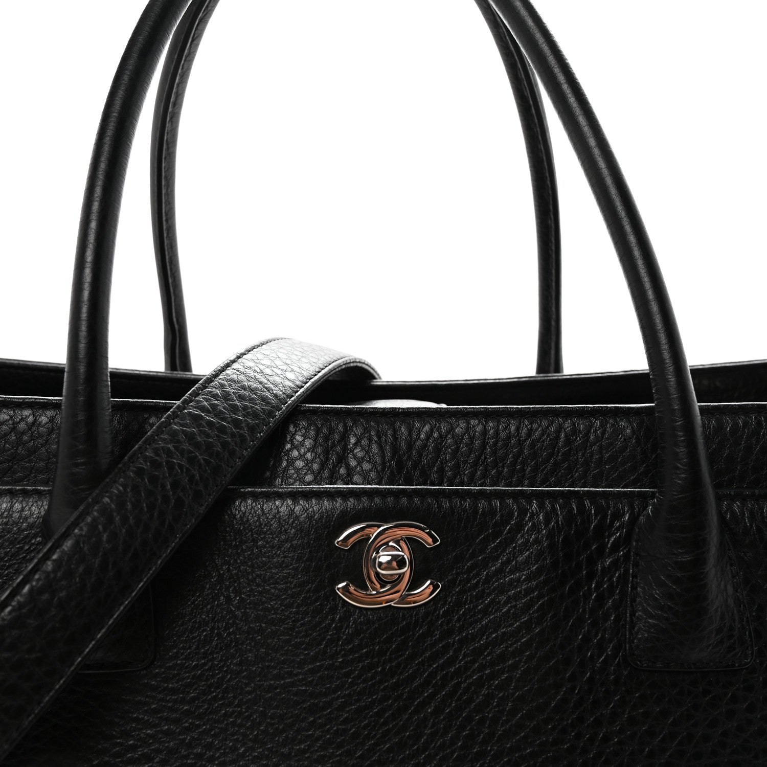 Chanel Calfskin Cerf Executive Shopper Tote Black 8 of 10