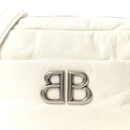 Balenciaga Agneau Arena XS Monaco Camera Shoulder Bag Optic White 9 of 11