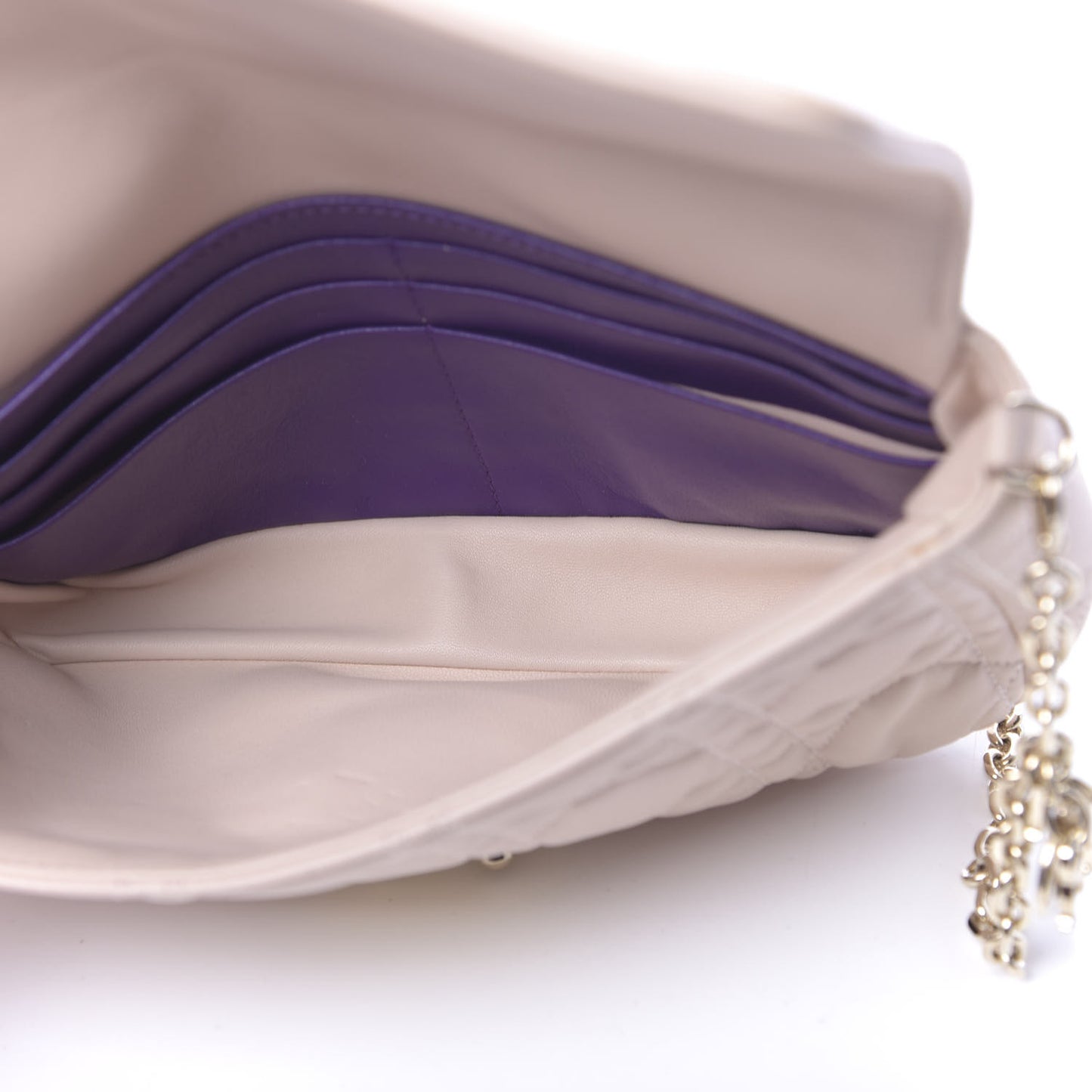 Lambskin Cannage Miss Dior Promenade Pouch Rose Poudre
