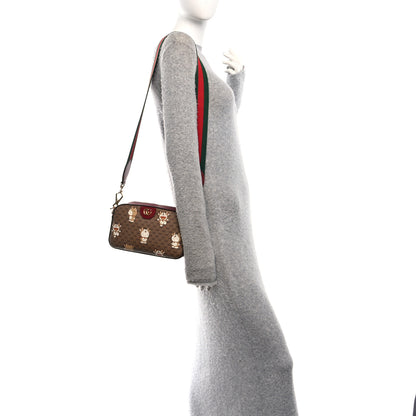 Gucci X DORAEMON Mini Vintage GG Supreme Monogram Shoulder Bag Beige Cherry Red 2 of 11
