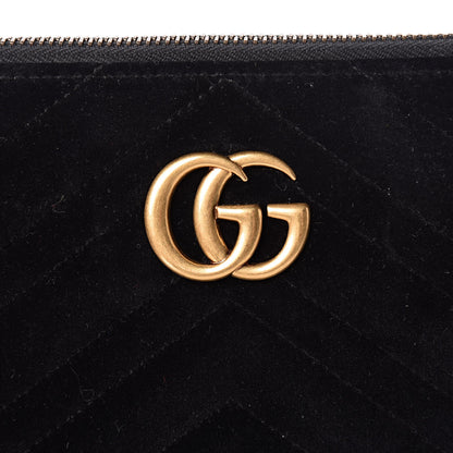 Gucci Velvet Matelasse GG Marmont Zip Pouch Black 13 of 13
