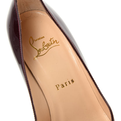 Christian Louboutin Patent Simple 70 Pumps 36.5 Burgundy 8 of 9