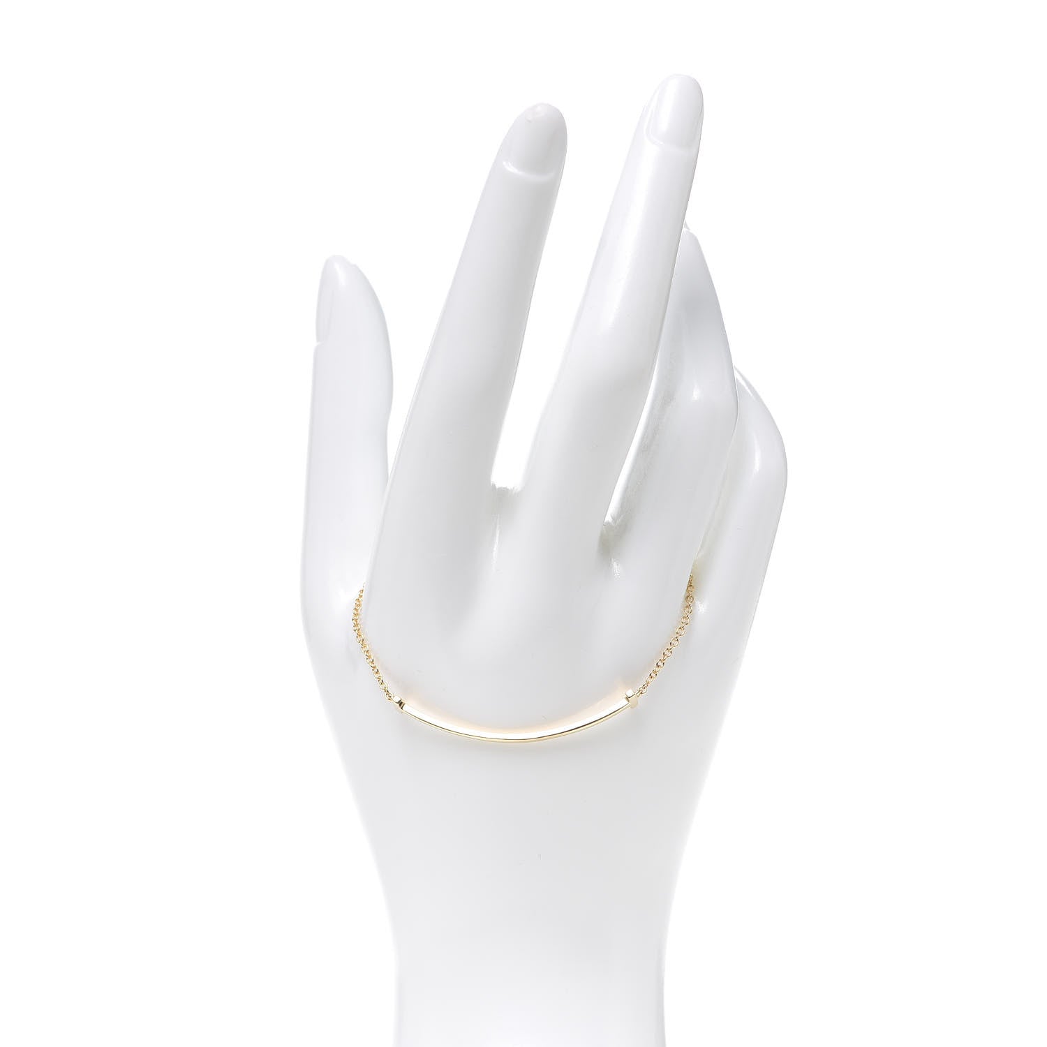 Tiffany 18K Yellow Gold T Smile Bracelet 2 of 5