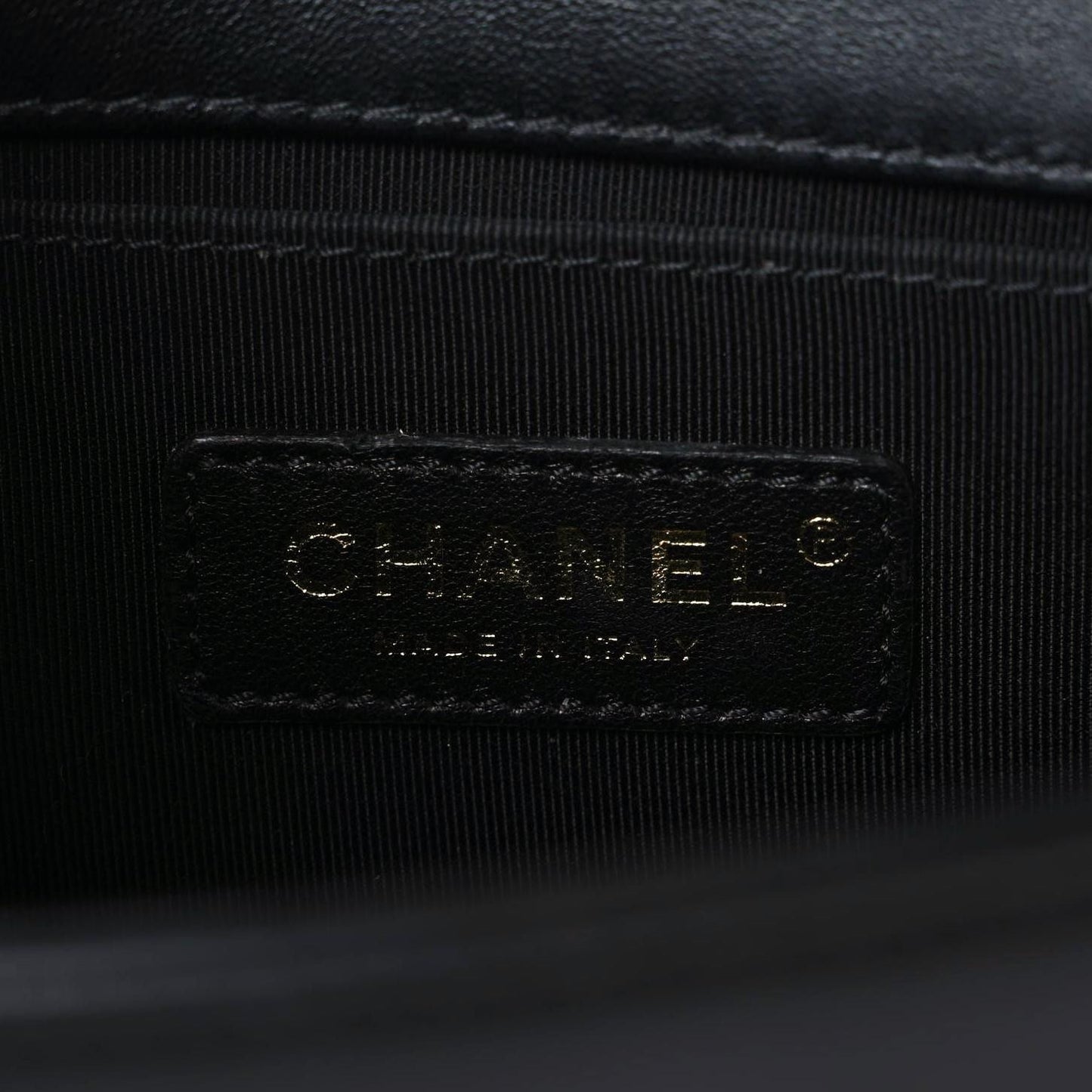 Lambskin Quilted Small Boy Flap Black