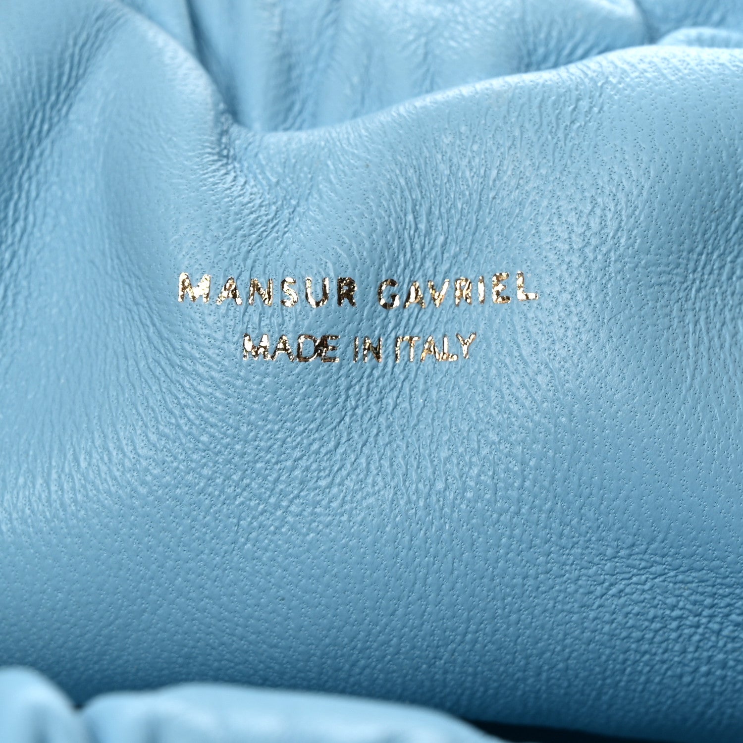 Mansur Gavriel Lambskin Mini Cloud Wristlet Sky 7 of 7