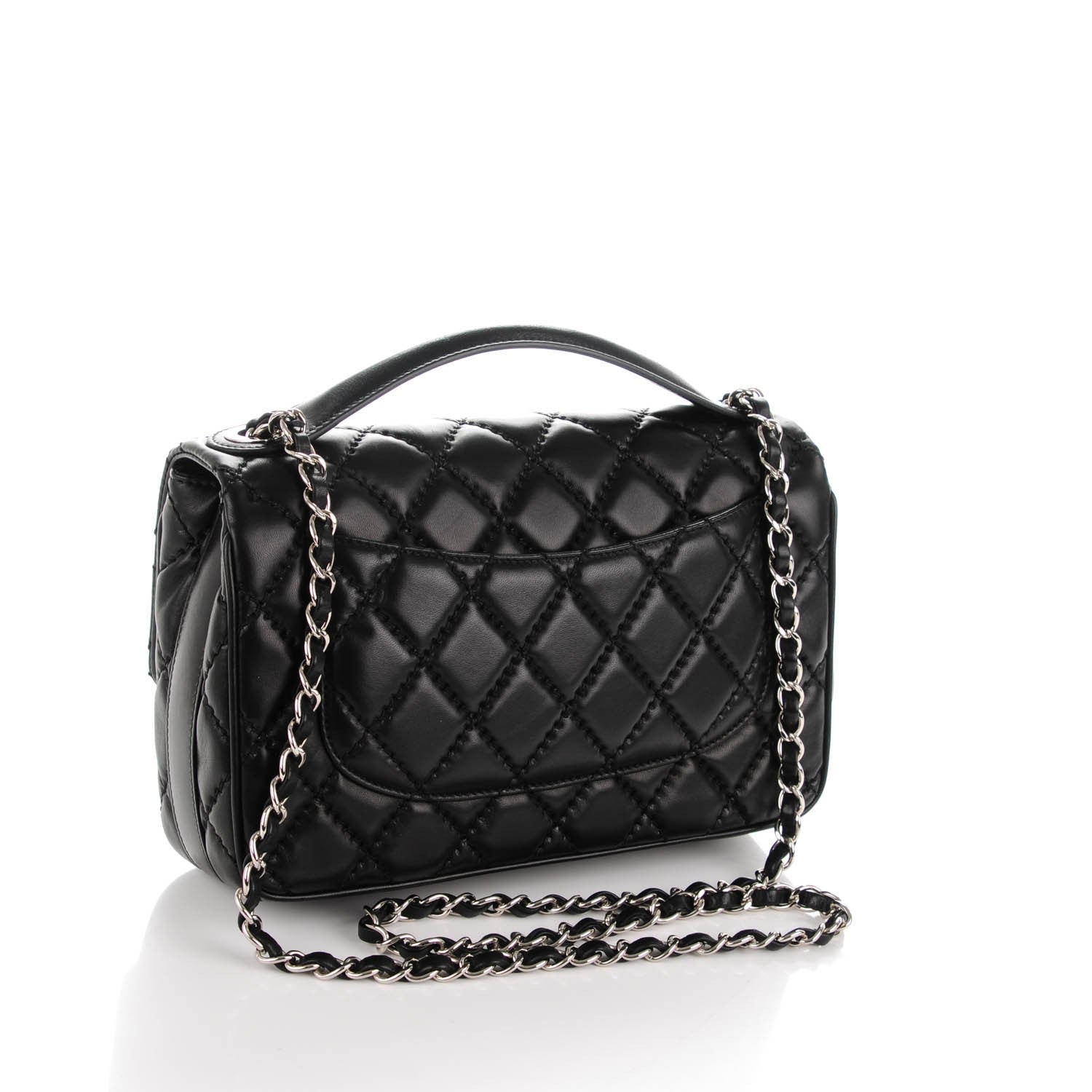 Chanel Lambskin Quilted Medium Easy Carry Flap Black 3 of 8