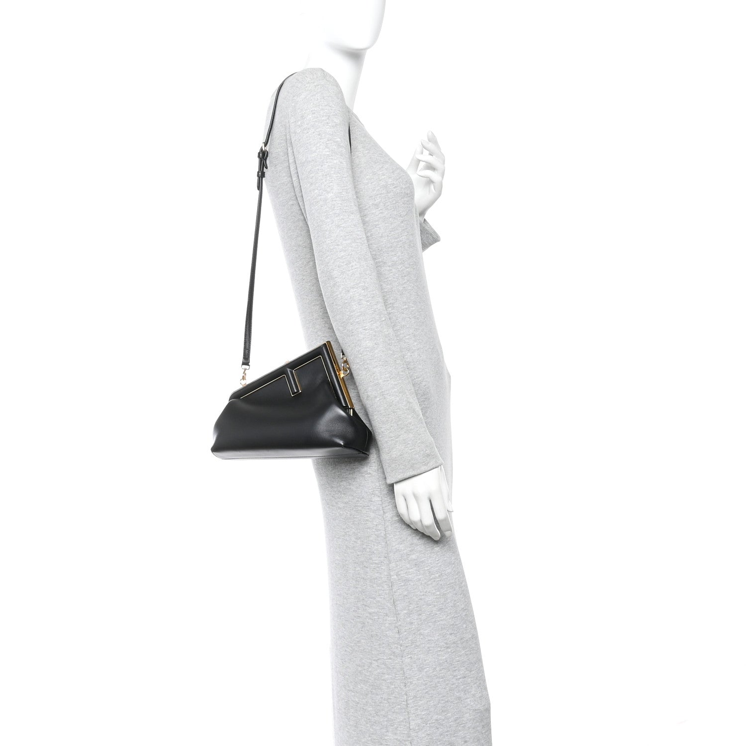 Fendi Shiny Nappa Small Fendi First Black 2 of 9