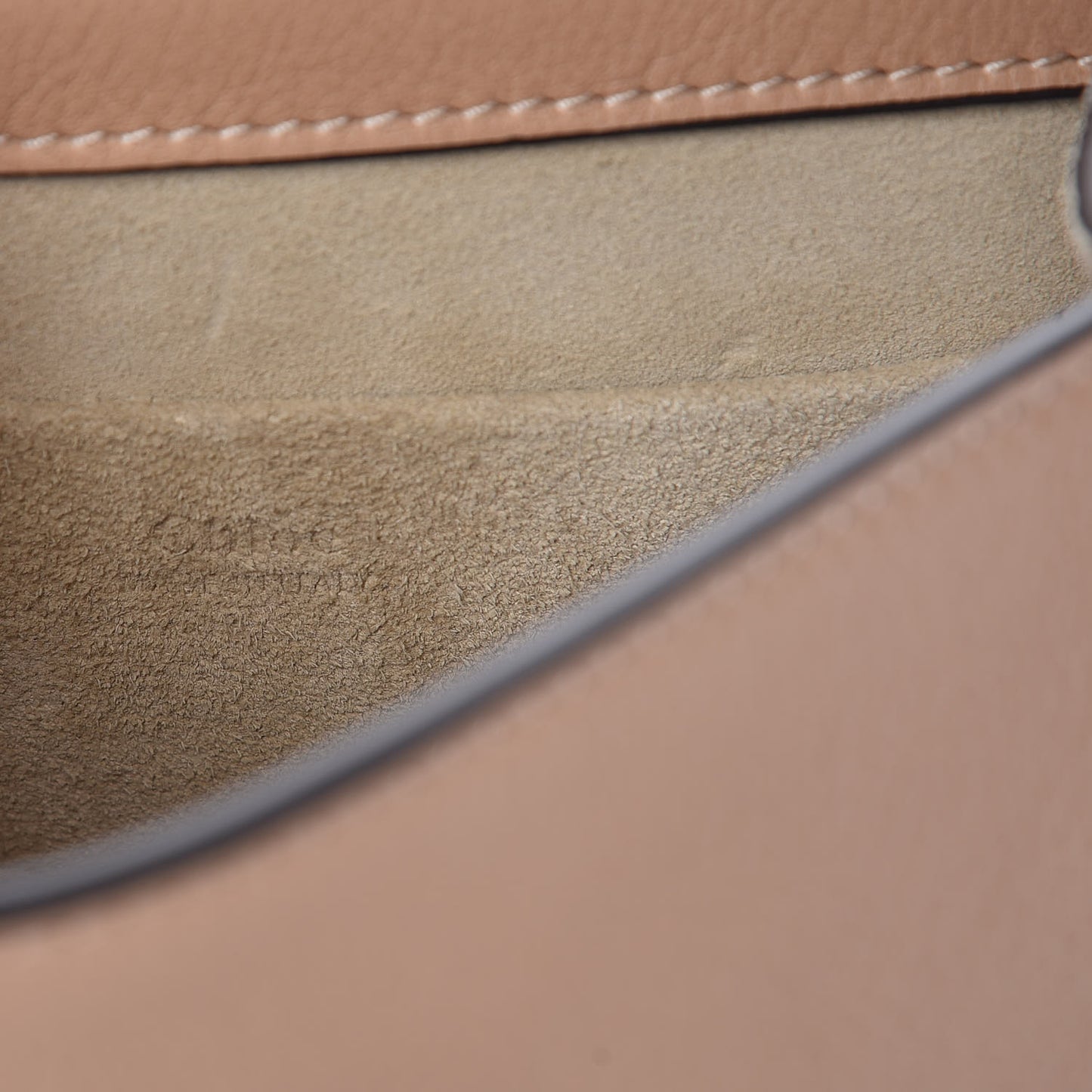 Calfskin Suede Small Nile Bracelet Bag Biscotti Beige