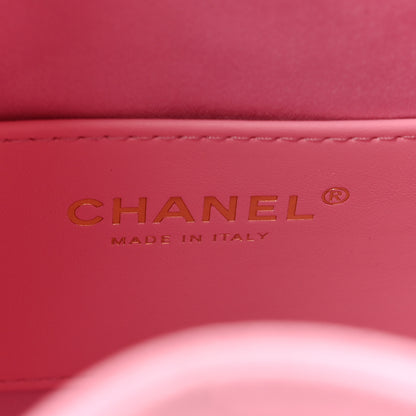 Chanel Caviar Quilted Mini Chanel 25 Handbag Pink 6 of 11