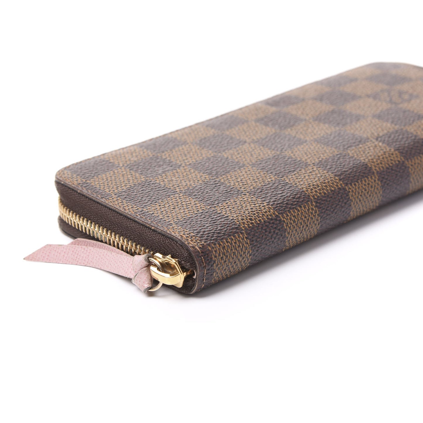Damier Ebene Clemence Wallet Rose Ballerine