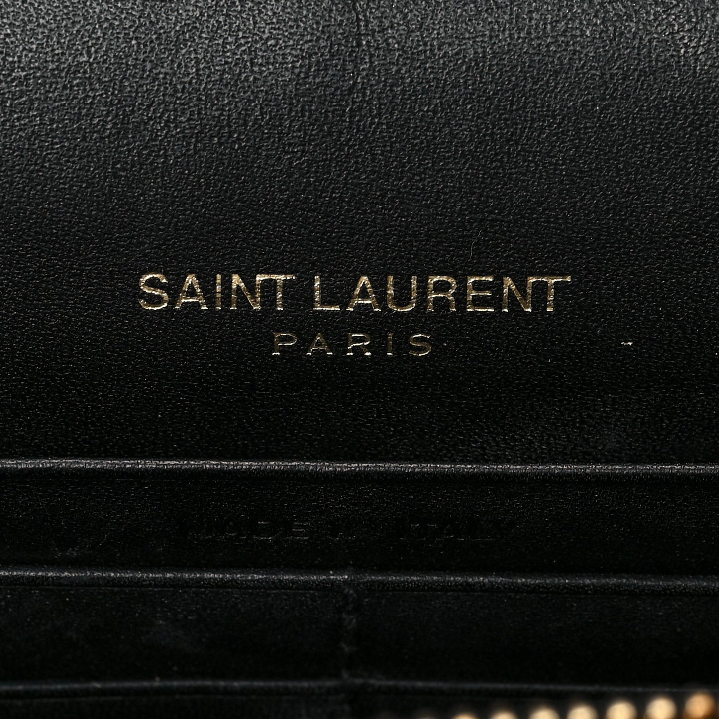Smooth Calfskin Classic Monogram Kate Tassel Chain Wallet Black