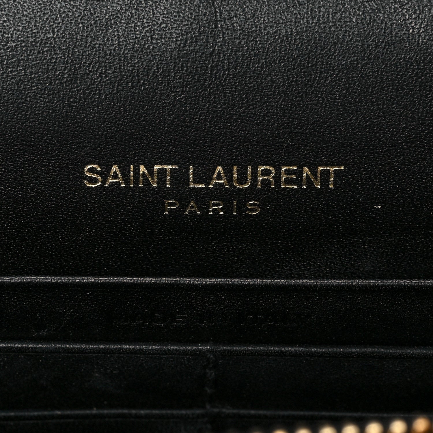 Saint Laurent Smooth Calfskin Classic Monogram Kate Tassel Chain Wallet Black 6 of 9