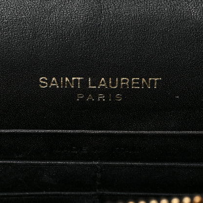 Saint Laurent Smooth Calfskin Classic Monogram Kate Tassel Chain Wallet Black 6 of 9