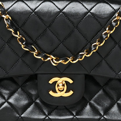 Chanel Lambskin Quilted Medium Double Flap Black 8 of 10
