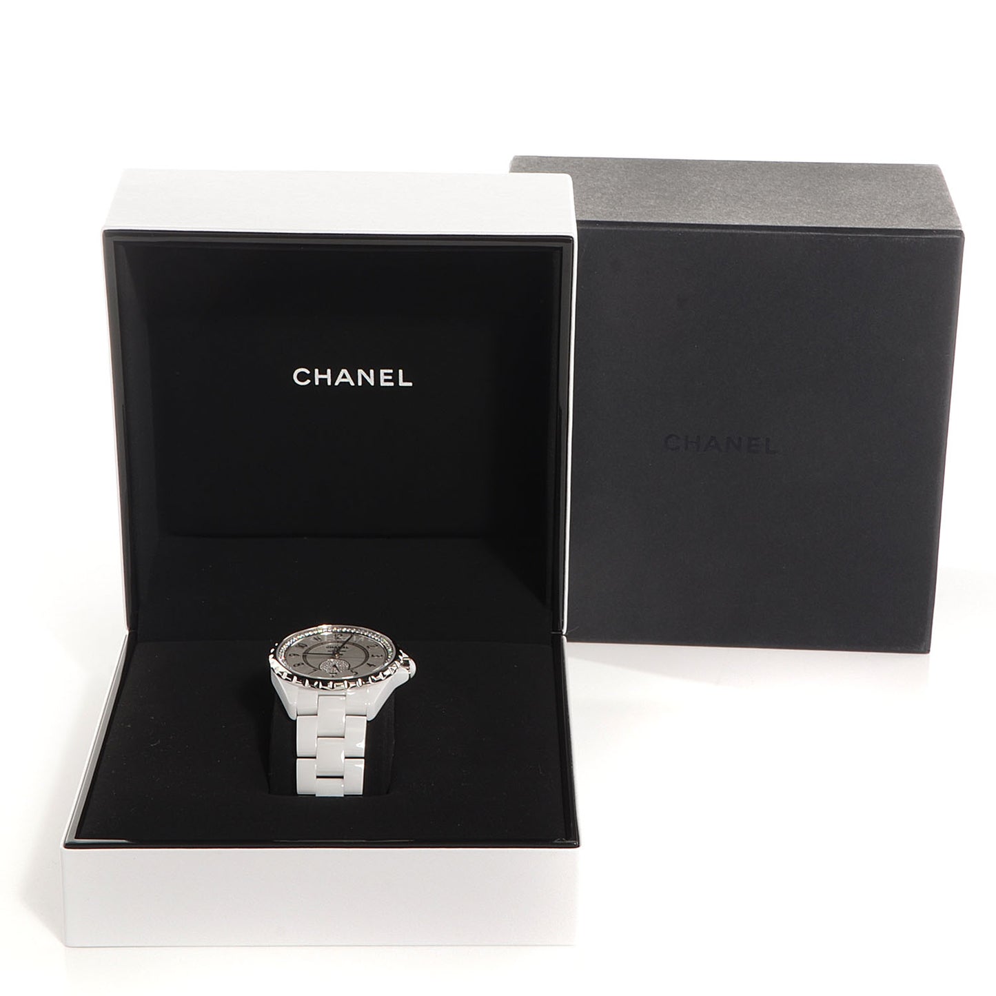 Stainless Steel Ceramic Diamond Bezel Dial 36mm J12 Automatic Watch White
