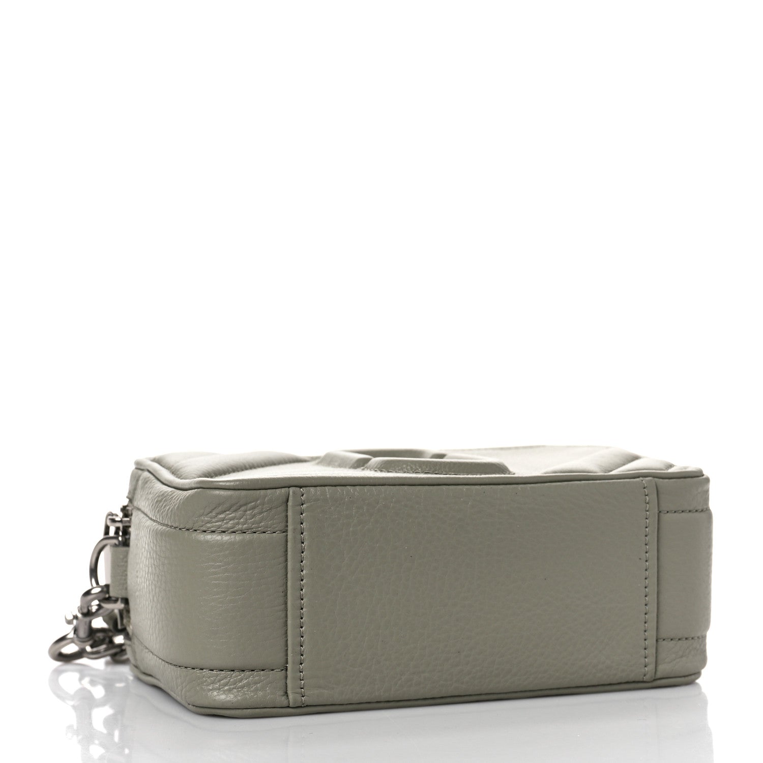Marc Jacobs Grained Calfskin Quilted The Moto Shot 21 Bag Silver Sage 4 of 9