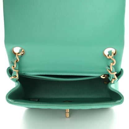 Chanel Lambskin Quilted Mini Square Flap Green 5 of 13