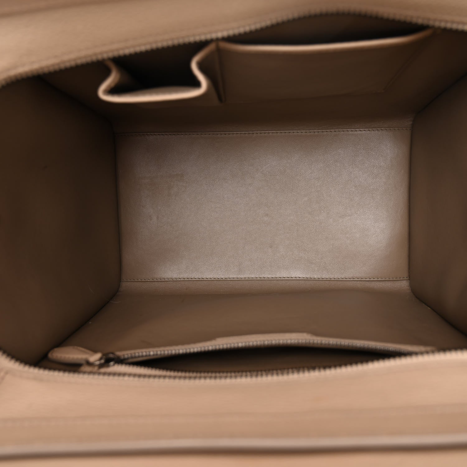 Celine Drummed Calfskin Mini Luggage Dune 5 of 10