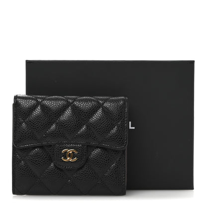 Chanel Caviar Quilted Compact Flap Wallet Black 10 of 10