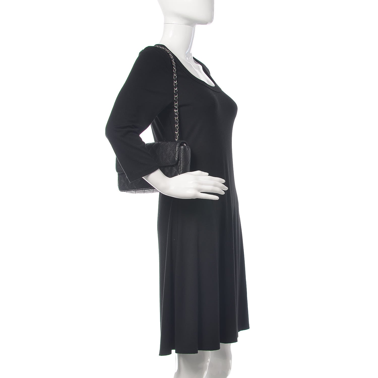 Chanel Caviar Quilted East West Flap Black 2 of 11