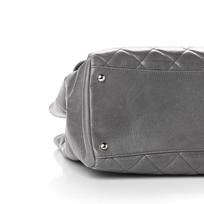 Chanel Glazed Calfskin Quilted Large CC Delivery Tote Grey 8 of 9