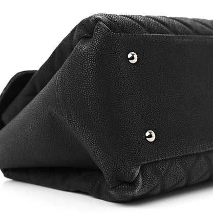 Chanel Iridescent Caviar Medium Lady Pearly Flap Black 10 of 14