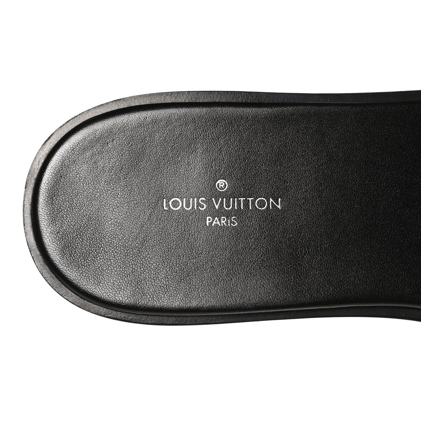 Patent Calfskin Monogram LV Black Heart Flat Mules 37 Cacao