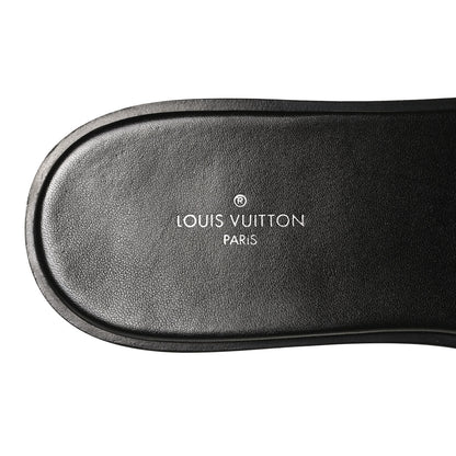 Louis Vuitton Patent Calfskin Monogram LV Black Heart Flat Mules 37 Cacao 10 of 10