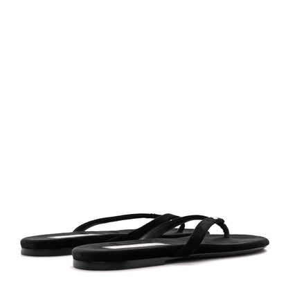 Chanel Velvet Crystal CC Thong Sandals 38 Black 4 of 8