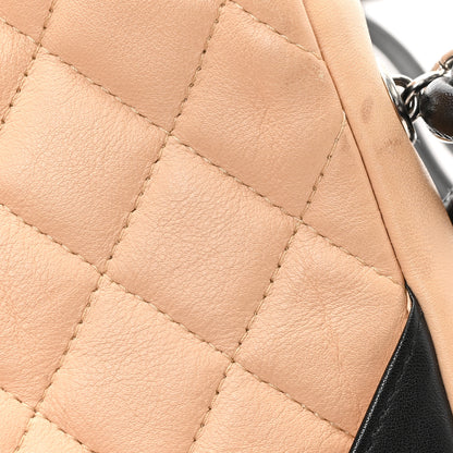Chanel Calfskin Quilted Small Cambon Messenger Beige Black 11 of 13