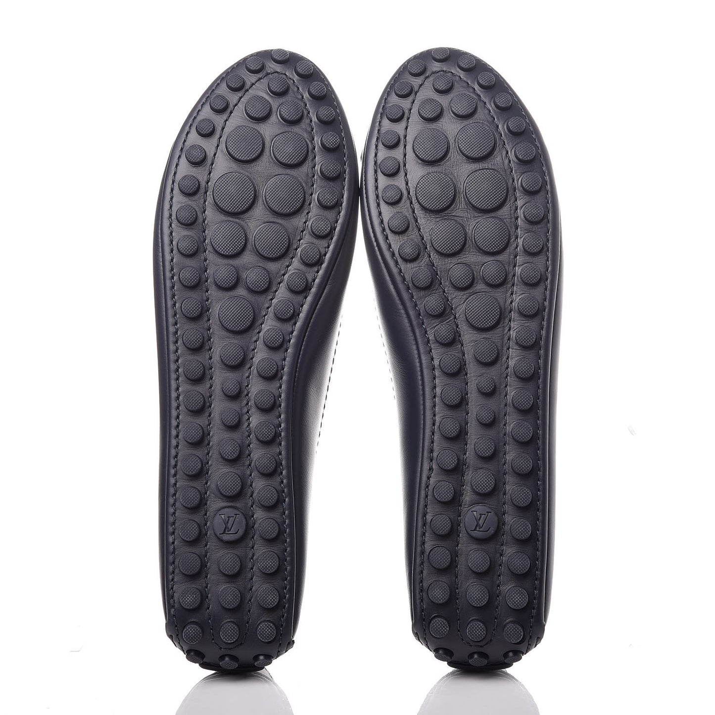 Calfskin Oxford Ballerina Flats 39 Navy