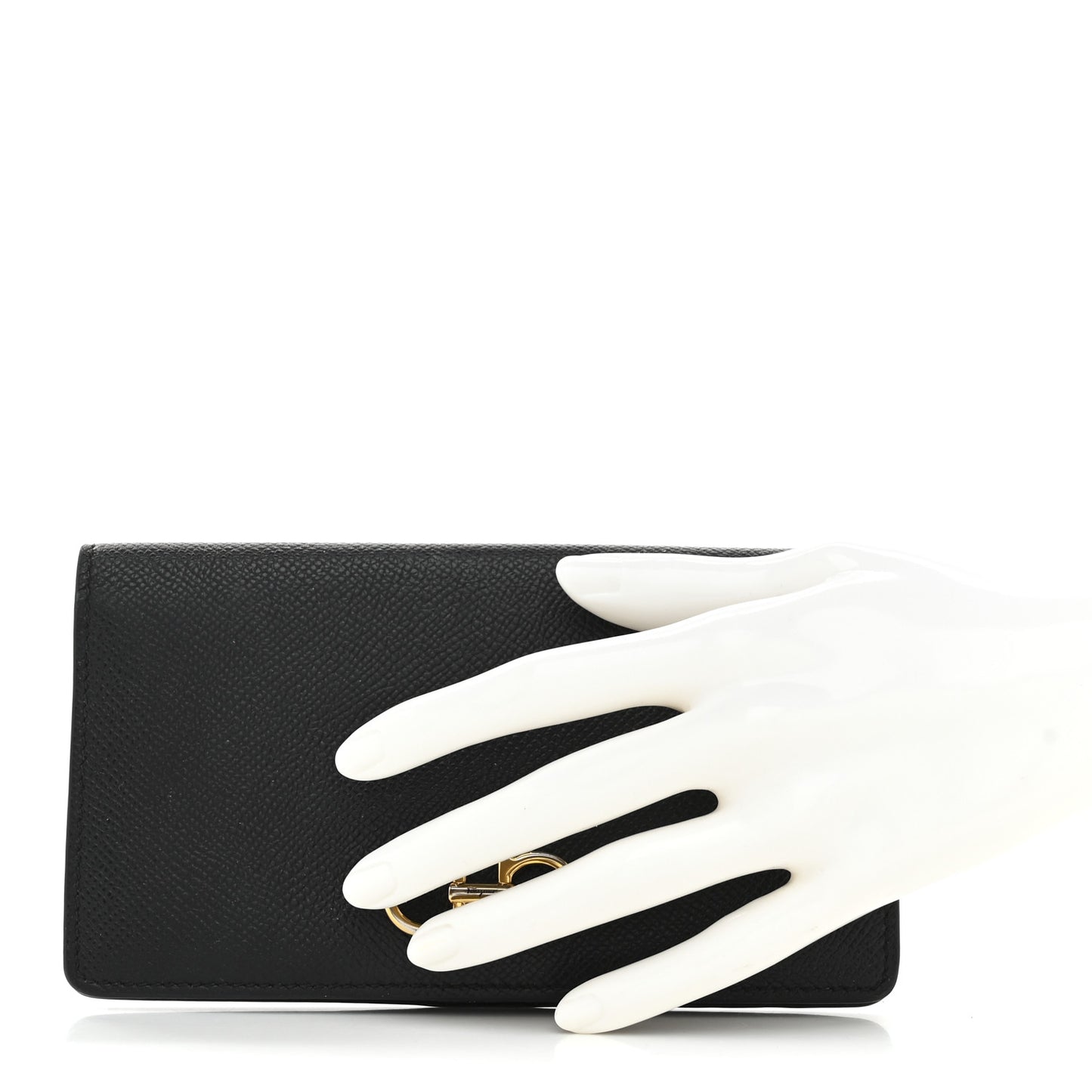 Grained Calfskin Gancini Continental Wallet Black