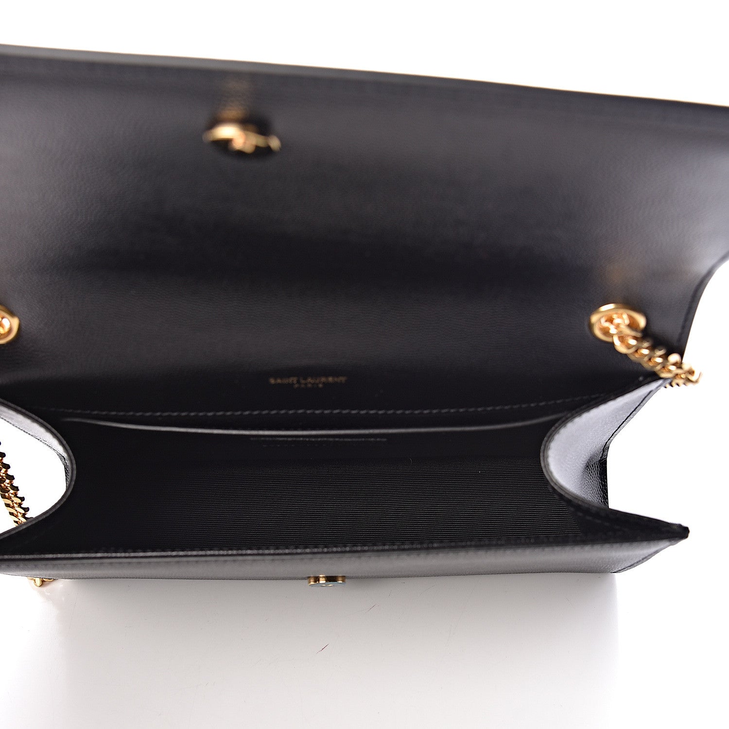 Saint Laurent Grain De Poudre Medium Classic Monogram Kate Satchel Black 5 of 9