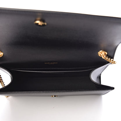 Saint Laurent Grain De Poudre Medium Classic Monogram Kate Satchel Black 5 of 9