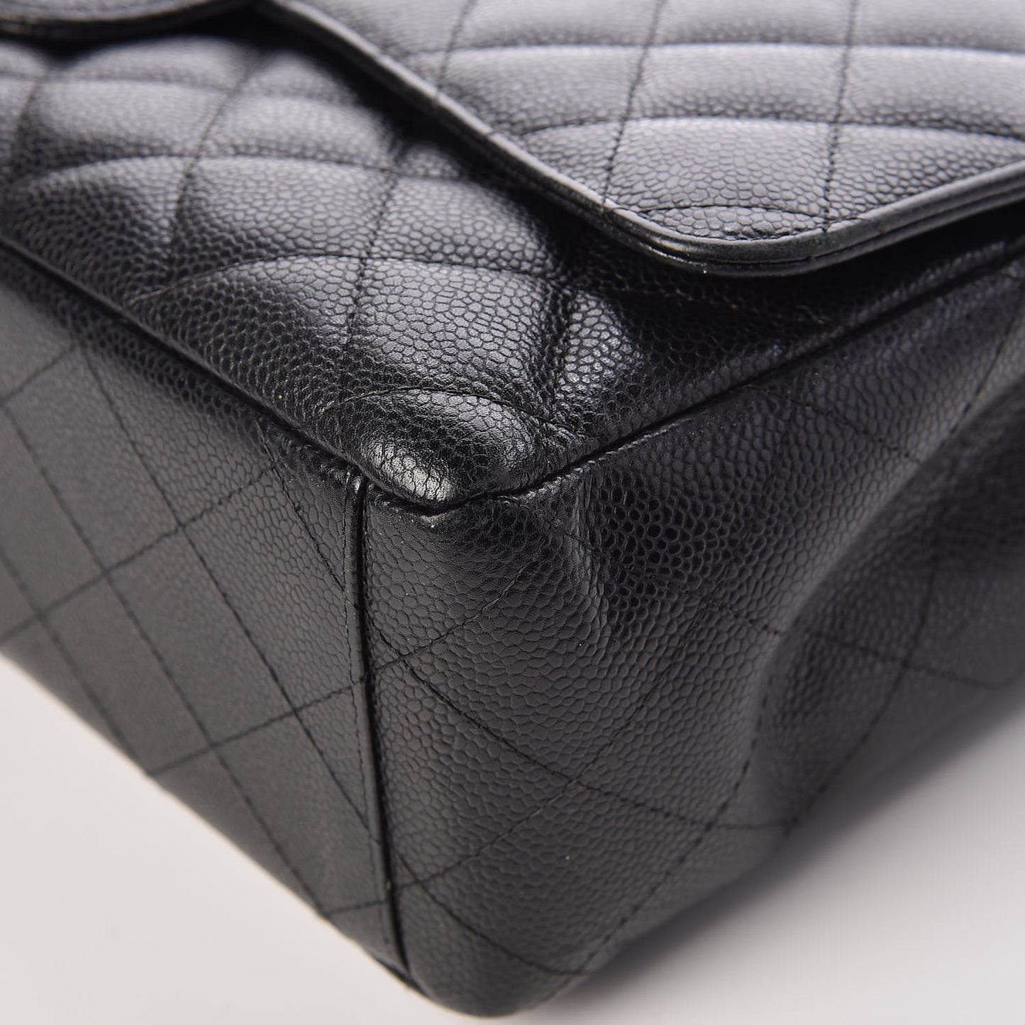 Caviar Quilted Maxi Double Flap Black