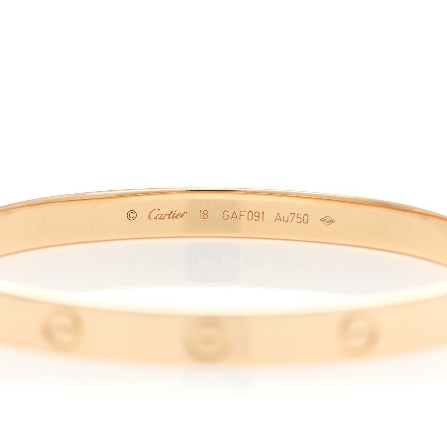 Cartier 18K Yellow Gold LOVE Bracelet 18 3 of 4