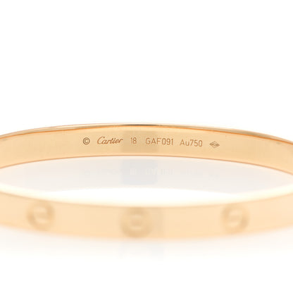 Cartier 18K Yellow Gold LOVE Bracelet 18 3 of 4